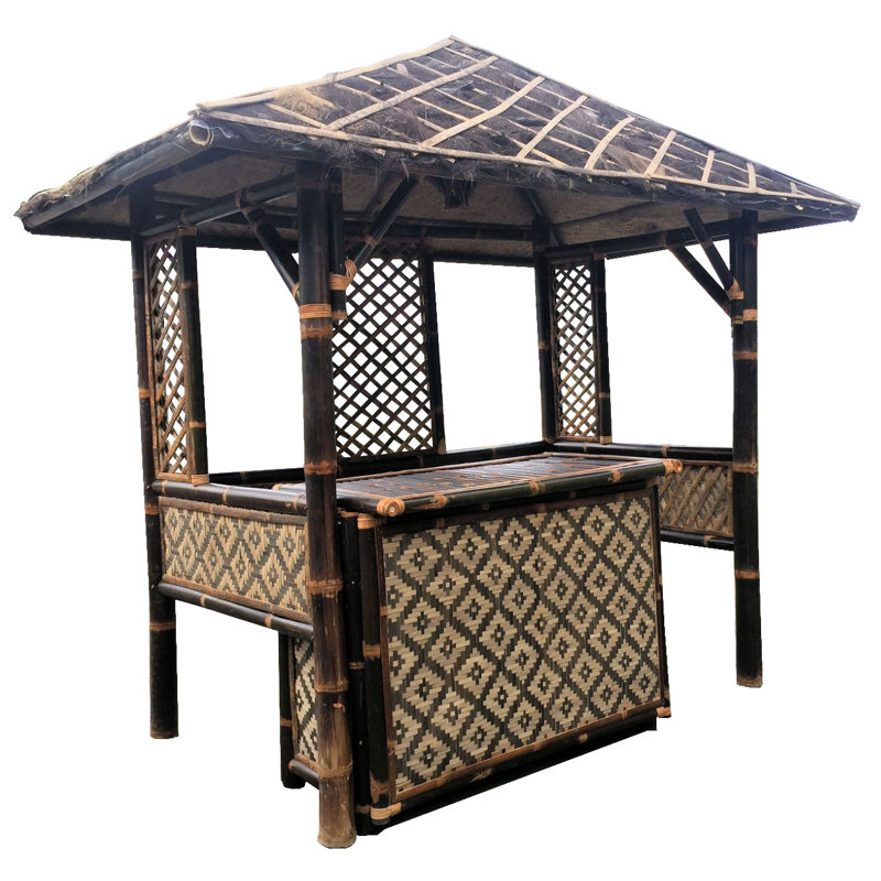 7 Ft. W x 4 Ft. D Solid Wood Patio Gazebo