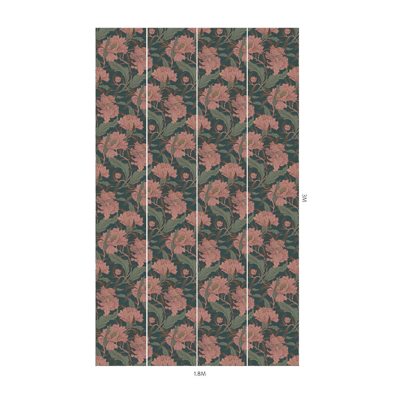 Minerva Floral Wall Mural, Apatite