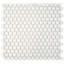 Hudson Penny Round Matte White 11-7/8" x 12-5/8" Porcelain Mosaic Tile