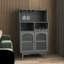 Armoire à vin avec porte-bouteilles amovible et porte-verres Ladaveon-87919511