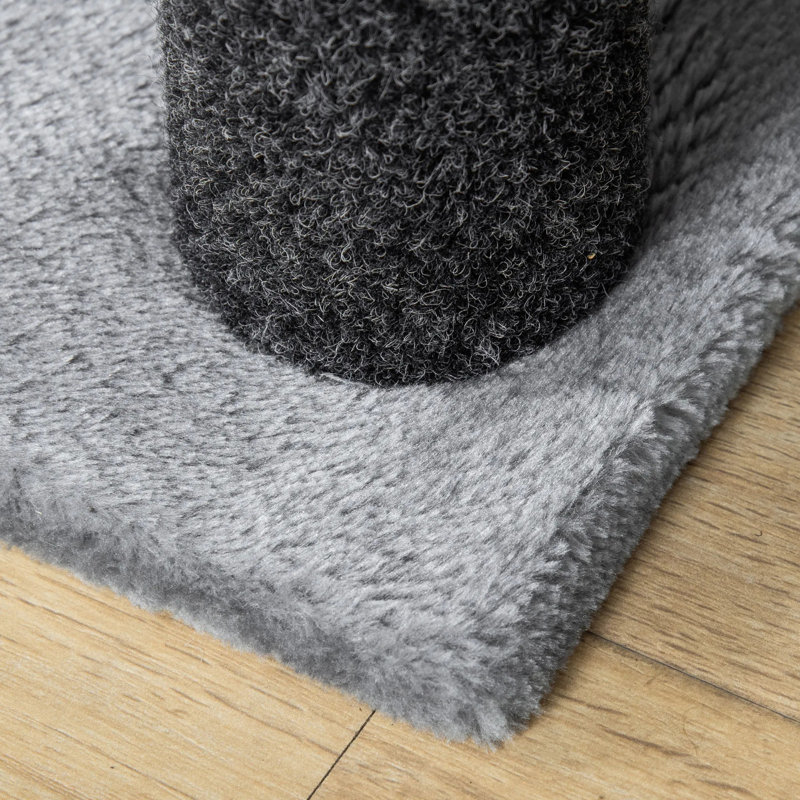 Escalier pour chat et chien à 4 niveaux, grimpeur pour arbre à chat avec ballon de jeu suspendu, marches pour lit gris clair, canapé, canapé