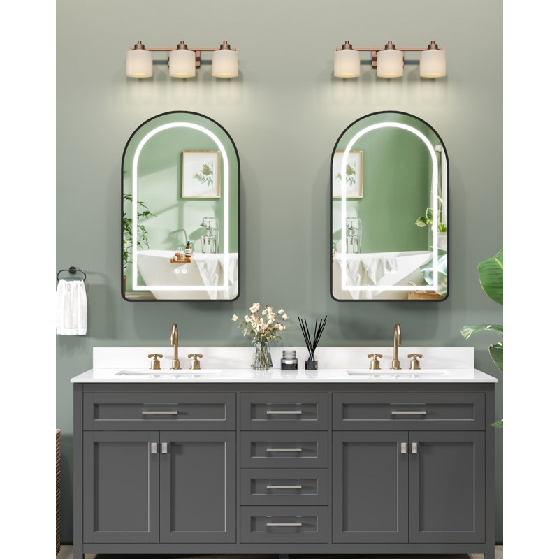  Miroir de salle de bain encastrable et à fixation en surface 20 po x 32 po avec rangement, métal noir imperméable, 2 tablettes en métal stables et amovibles, installation facile