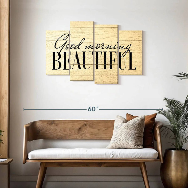 Tergel Good Morning, belle typographie, H 27 po x l 43 po
