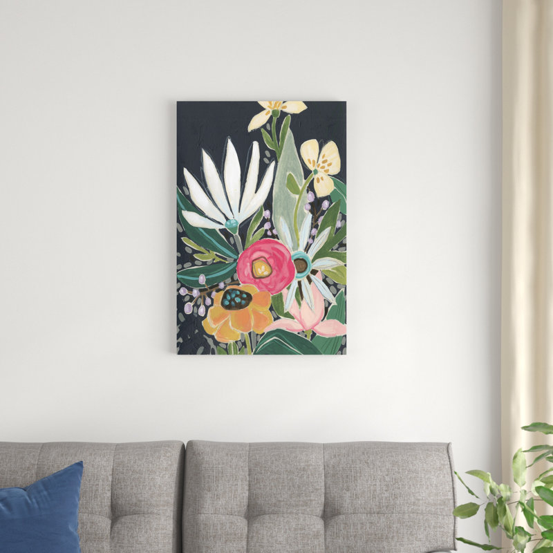 «Garden Interlude II» par June Erica Vess - peinture sur toile tendue, H 30 po x l 20 po