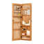 Armoire-penderie pour armoire à bijoux en bois massif avec miroir pleine longueur, 47,5 x 14,3 po, verrouillable au mur avec lumière DEL-132918190