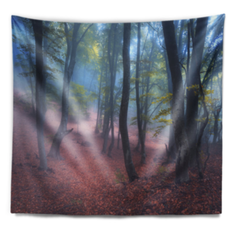 Tapisserie «Schafer Landscape Mysterious Fairytale» en bois vert, H 32 po x l 39 po