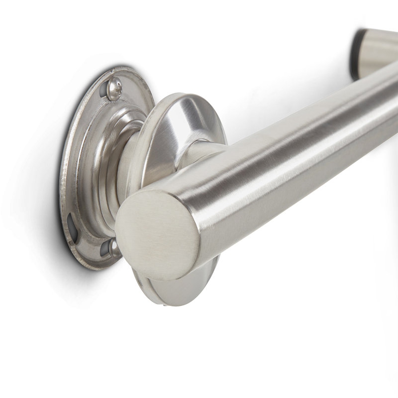 Barre d'appui à angle droit de 38 po à fixation murale Luma, Acier inoxydable satiné