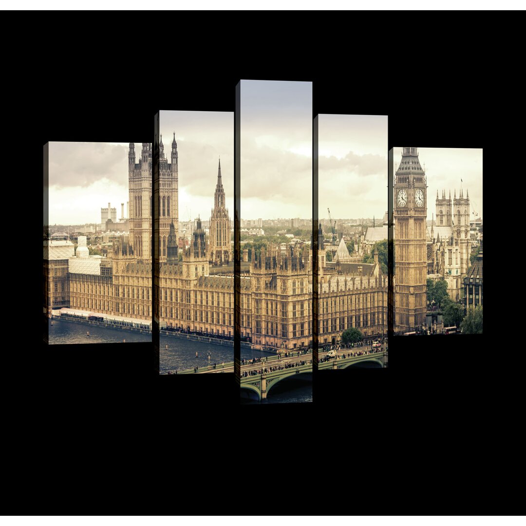 5-tlg. Leinwandbilder-Set Westminster