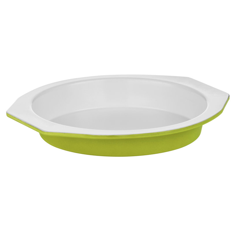 Symple Stuff Ecocook Classic Cake Pan, Green/White