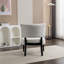 Fauteuil d'appoint Boucle, surdimensionné pour des sièges très confortables, 27 x 31 34 H, chaise blanche avec siège spacieux - améliore le confort et le style