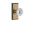 Grandeur Carré Plate Passage with Fontainebleau Crystal Door Knob-1139815875-1139815881
