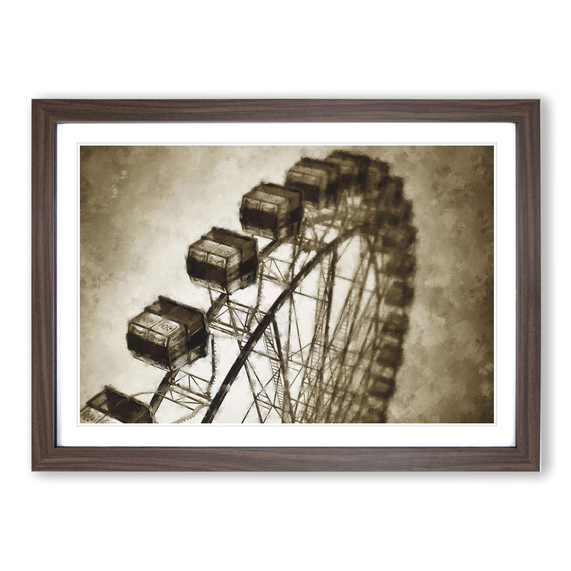 Ferris Wheel Vol.3 - Framed Print, 36cm H x 48cm W x 2cm D, Walnut Framed