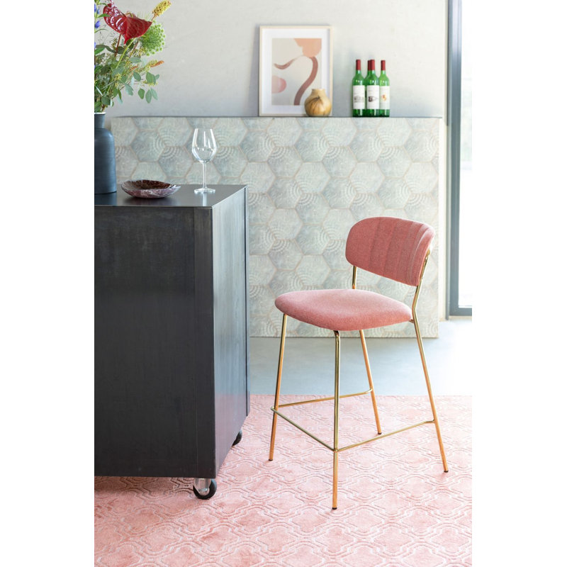 Jolien 26'' Counter Stool, Gold, Pink