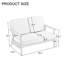 Causeuse d'extérieur en teck massif avec coussin et accoudoirs-605673264-605673266