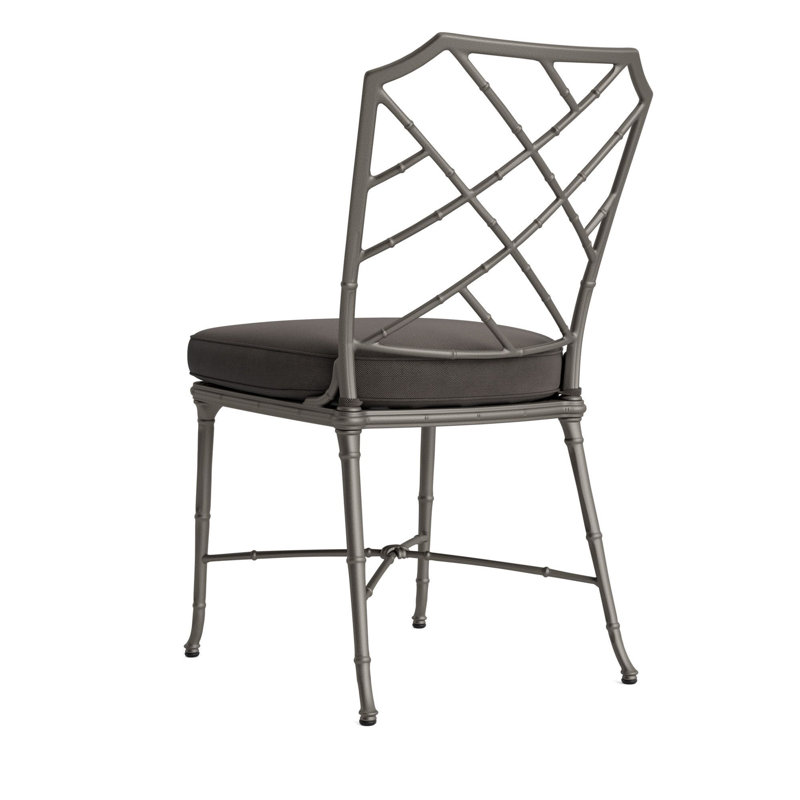 Outdoor Dining Side Chair, Brown, Fusion Charcoal, Mica