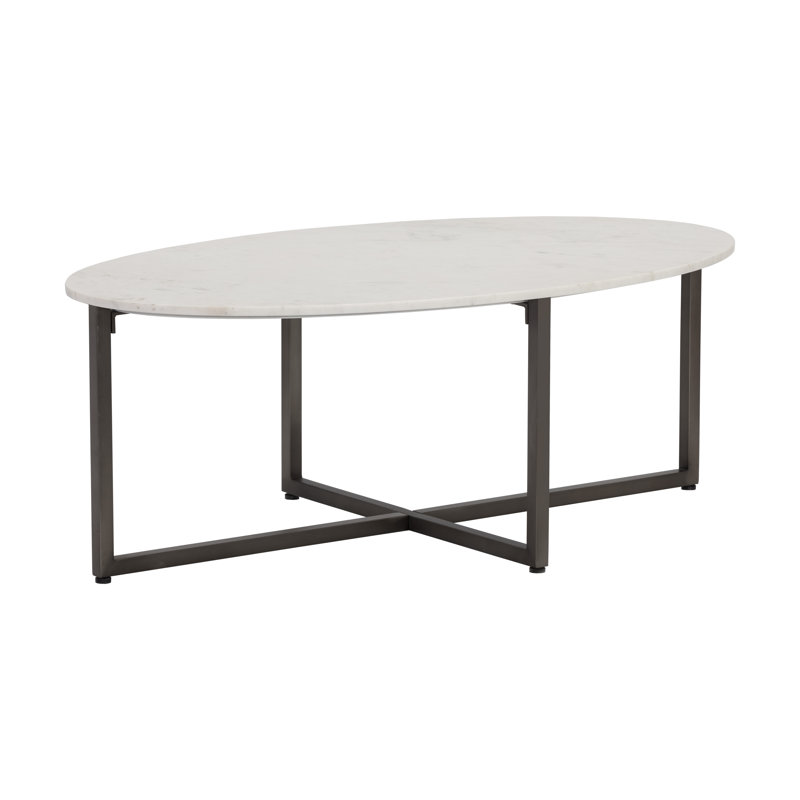 Table basse KIara - ovale - blanc
