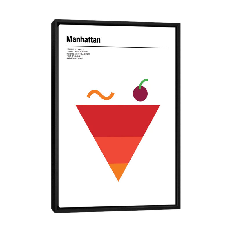 " Manhattan " by Nick Barclay, 26" H x 18" W x 1.5" D, Black Framed Canvas, No Mat