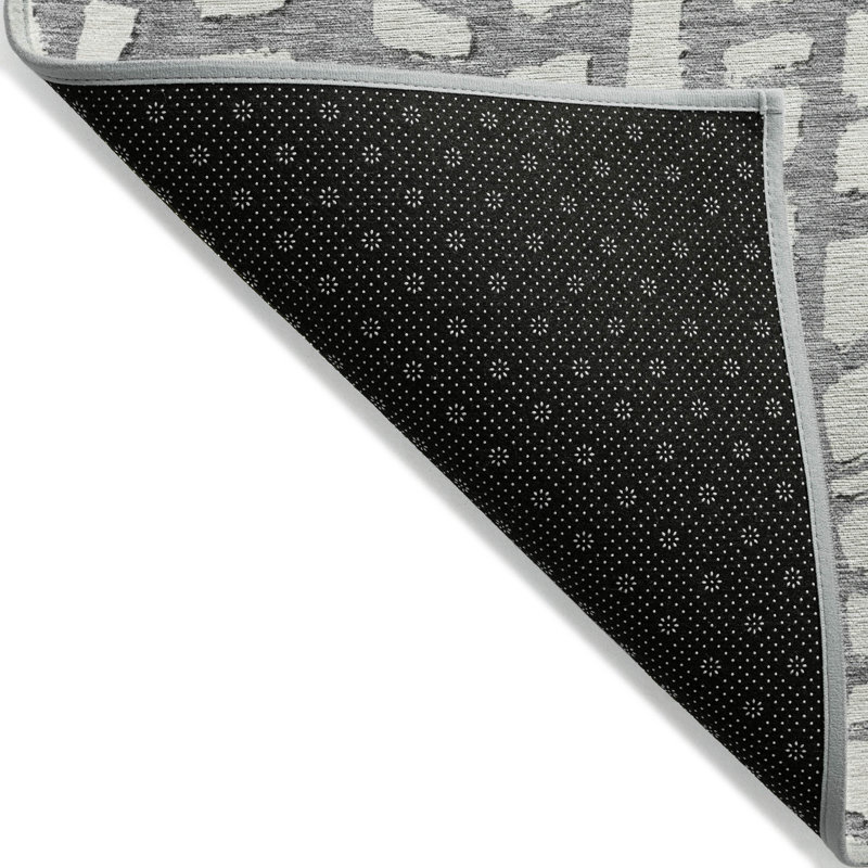 Tapis gris intérieur / extérieur lavable à la machine Lamanna ACN754, Rectangle 2 pi 6 po x 3 pi 10 po