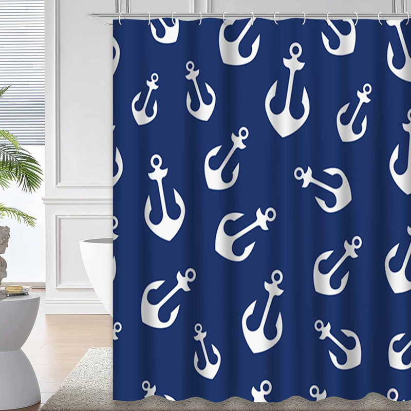 Rideau de douche avec 12 crochets, L 72 po x l 72 po