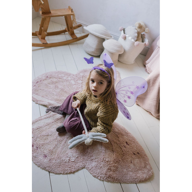 Washable Animal Cotton Rug Baby Butterfly