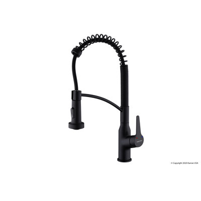 Évier de cuisine à tablier de ferme à tablier simple avec robinet KKF210 34 po x 21 1/4 po Karran Quartz