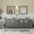  Modern 84" Freestanding Double Sink Bathroom Vanity with Engineered Marble Top and Matching Mirrors-27042766