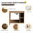 Ehonmwon 24'' Wall Mounted Single Bathroom Vanity with Ceramic Top, Floating Vanity with 1 Door and 1 Shelf