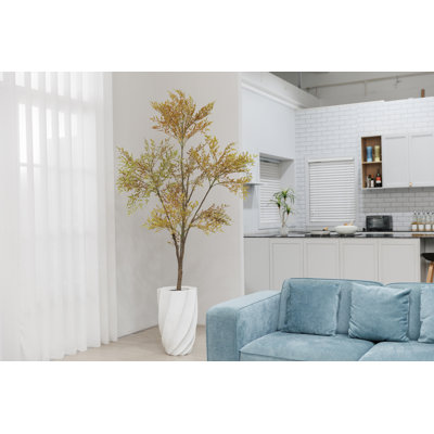 82.08'' Faux Bamboo Tree in Planter