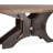 Auberta Teak Oval Solid Wood Top Metal Base Dining Table