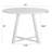 Contemporary Round Dining Table, Trestle Base