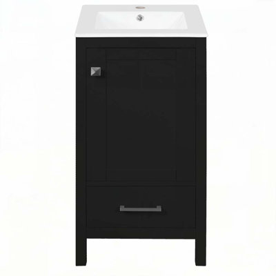 Meuble-lavabo de salle de bain avec lavabo en céramique
