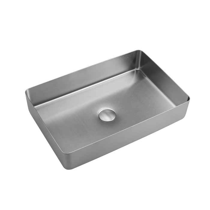 MODLAND 13.62'' Stainless Steel Rectangular Bathroom Sink | Wayfair