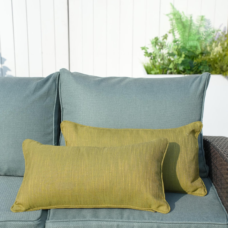 Coussin intérieur / extérieur (ensemble de 2), Vert foncé