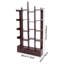 Bibliothèque à 5 niveaux avec armoires inférieures, bibliothèque étroite moderne pour le salon, la chambre à coucher et le bureau, capacité de charge de 50 kg / 110 lb-1590708778