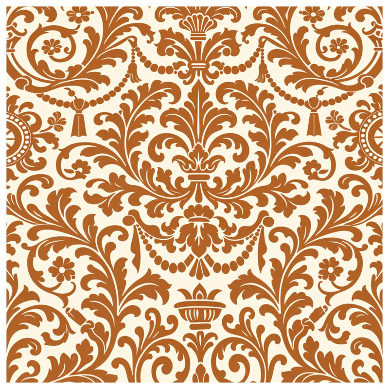 Housses de couette à motif damassé orné, Queen