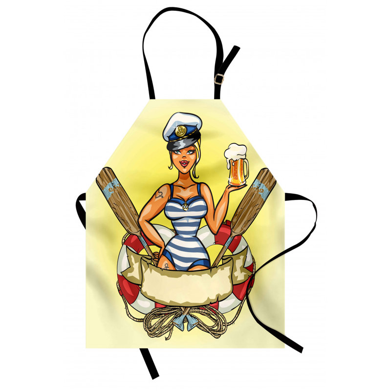 Tablier de fille marin