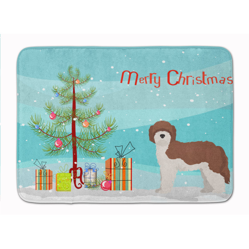 Memory Foam Non-Slip Bath Rug, Sheepadoodle