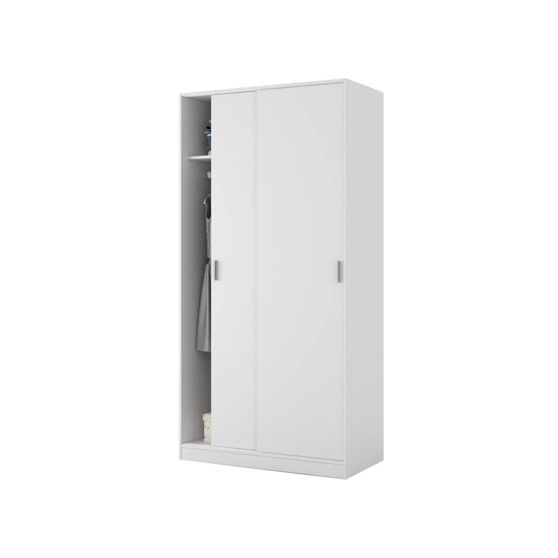 Silvia 2 Door Sliding Wardrobe, White