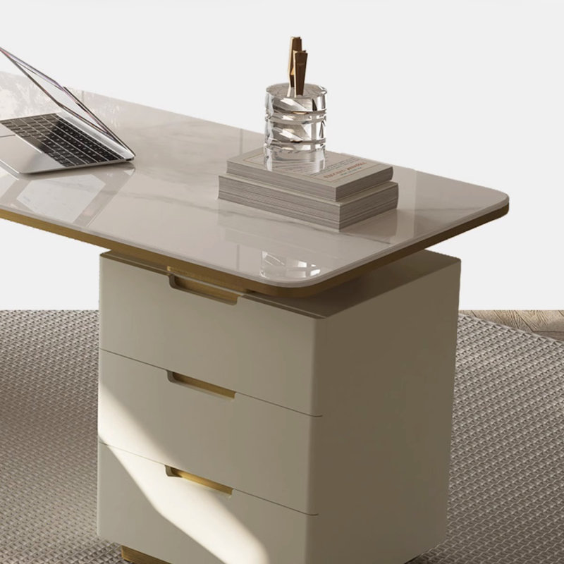 Bailey, 29.53" H x 55.12" W x 27.56" D, Gold/White, White