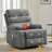8-Point Massage Rocking Recliner Chair, 360° Swivel Glider with Lumbar Heating & Cup Holders, 400LBS-1402301469