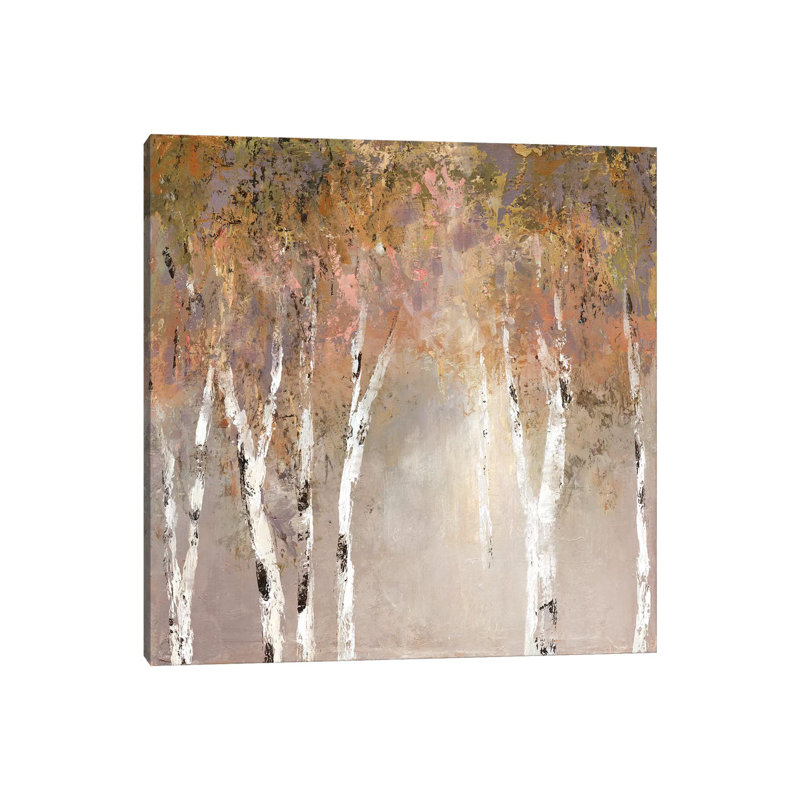 Sunlit Birch II by Carol Robinson - Painting on Canvas, Wrapped Canvas, 45.72 cm H x 45.72 cm W x 1.91 cm D