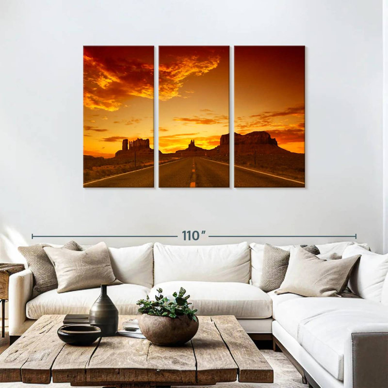 Mehar Road Sunset, 48" H x 74" W