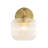 1-Light Ribbed Glass Squat Cylinder Wall Sconce