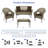 Yamada 4 - Person Patio Conversation Set with Cushions-37026428-37026430