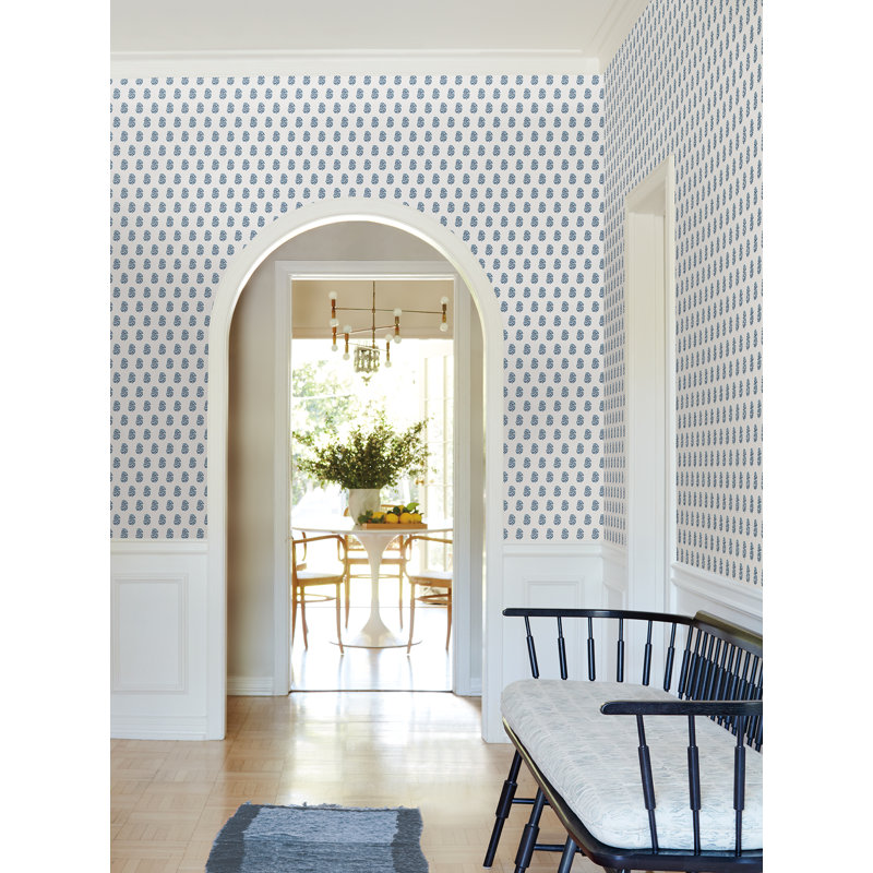 Sylvie Blue Floral Wallpaper, Blue