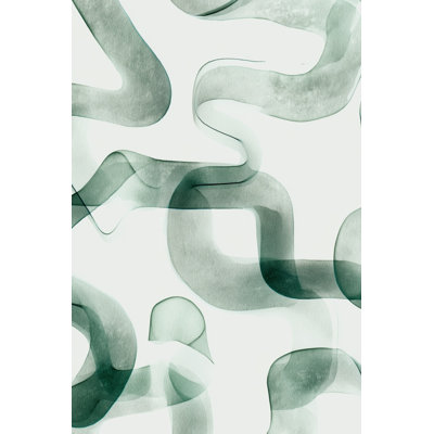 Papier peint abstrait vert avec fond blanc