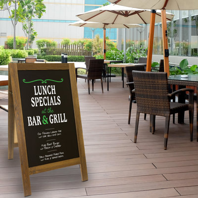 Excello Global Products Yes Steel Freestanding Manufactured Wood Chalkboard
