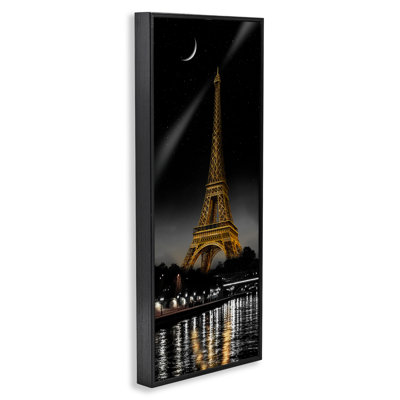 Parisian Tower with Crescent Moon Framed Giclee, design by CAD Designs