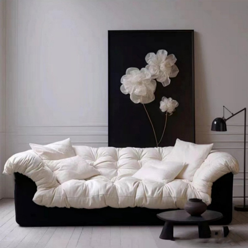Canapé simple français rétro moderne, Noir / blanc