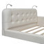 Grand lit plateforme tapissier avec 2 lampes de lecture